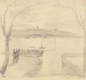 Sketched View from East Cowes, West Cowes in the Distance by Capt. Thomas Hastings