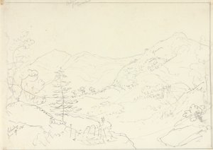 Skiddaw from Borrowdale, Saturday 27 June, 1835 by Capt. Thomas Hastings
