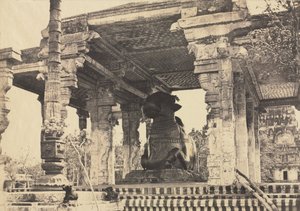 Great Pagoda, Great Bull, Front View, Tanjore, India Rajarajesvara Temple, 1857 by Captain Linnaeus Tripe