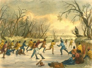 Ball Play on the Ice by Captain Seth (after) Eastman