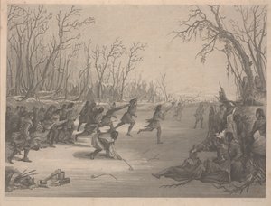 Ball Play of the Dahcota (Sioux) Indians, etching by Charles Kennedy Burt, by December 1850