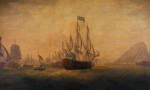 The Relief of Gibraltar by Admiral Lord Howe by Captain William Elliott