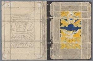 Design for a Book Cover with Floral Motif
