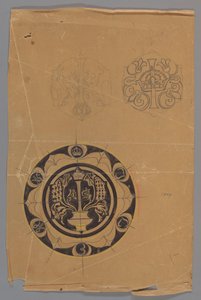 Design for a Plate with Crown and Monogram