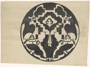 Design for a Plate with Two Stylized Animals