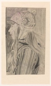 Portrait of a Girl in Traditional Costume from Marken by Carel Adolph Lion Cachet