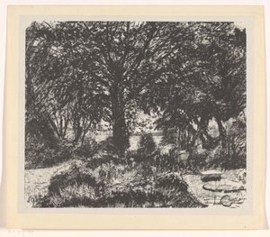 Garden with Large Tree by Carel Adolph Lion Cachet