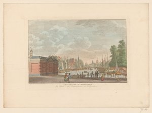 View of the Leuvehaven in Rotterdam by Carel Frederik Bendorp (I)