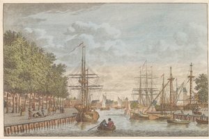 Harbor of Middelburg, ca. 1790 by Carel Frederik Bendorp (I)