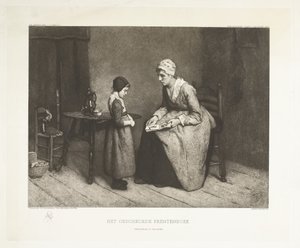 Woman Scolding a Girl Over a Tear in Her Picture Book (The Torn Picture Book) by Carel Lodewijk Dake