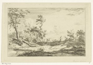 Hunter in a Landscape (series title: Landscapes A-F) by Carel Lodewijk Hansen