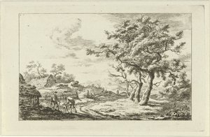 Hunters with a Dog on a Path (Landscapes a-f)