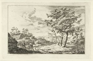 Hunters with a Dog on a Path (Landscapes a-f)