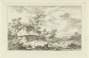 Man with Rake by a Barn (Landscapes A-F)
