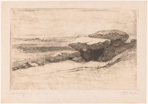 Dolmen of Rondossec on the coast near Plouharnel