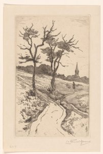 Dune Landscape with Church Tower of Katwijk