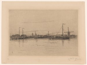 View of Dordrecht by Carel Nicolaas Storm van 