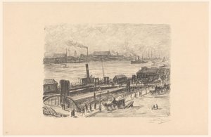 View of the St. Pauli Landungsbrücken in Hamburg