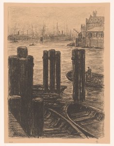 Piling in the Harbor of Hamburg
