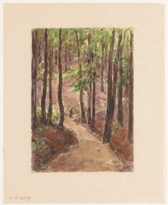 Forest Path Through the Hills at Baden-Baden by Carel Nicolaas Storm van 