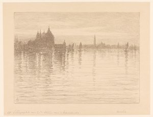 View of the Basilica of Santa Maria della Salute from the Water by Carel Nicolaas Storm van 