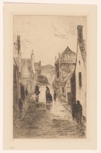 Street View in Katwijk by Carel Nicolaas Storm van 