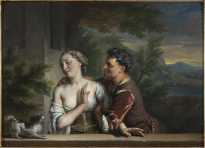 A Man Trying to Embrace a Woman by Carel De Moor