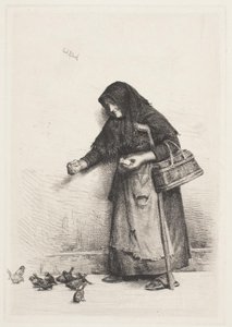 The Woman with the Sparrows by Carl Bloch