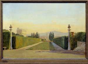The gardens of Villa Albani by Carl Christian Constantin Hansen