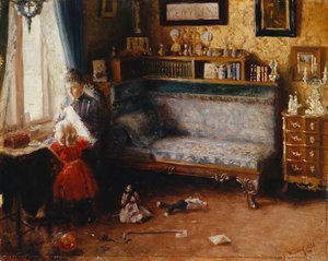 Helping Mother, 1892 by Carl Christian Ferdinand Wentorf