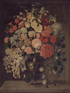 A Large Vase with Flowers by Carl Christian Seydewitz