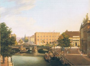 Royal Building School with Schlossbrücke in Berlin by Carl Daniel Freydanck