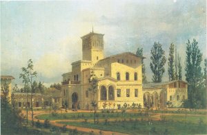 View onto the Pheasant Building near Charlottenhof Palace by Carl Daniel Freydanck