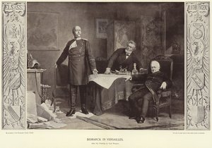 Bismarck in Versailles by Carl Ernst Ludwig Wagner