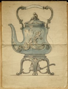 A Shaped Silver Kettle and Stand, House of Carl Faberge