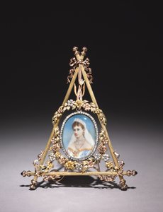 Triangular Frame with Portrait of Czarina Alexandra Feodorovna, 1896-1908
