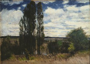 Seine. Landscape with Poplars by Carl Fredrik Hill