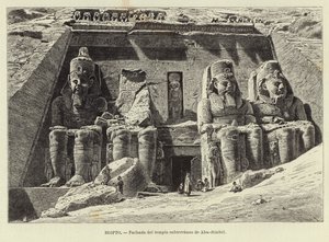 Egypt - Facade of the underground temple of Abu Simbel