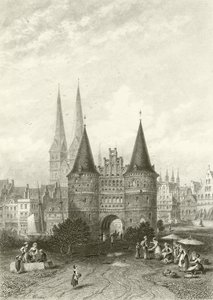 The Holstein Gate, Lubeck by Carl Friedrich Heinrich Werner