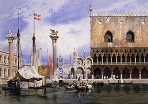The Piazzetta di San Marco, Venice by Carl Friedrich Heinrich Werner