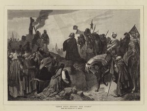 John Huss before the Stake by Carl Friedrich Lessing
