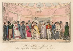 High Life of London: The Octagon Room at the Kings Theatre by Carl Georg Adolph Hasenpflug