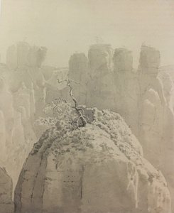 View from the Bastei Bridge in Saxon Switzerland to the Kleine Gans by Carl Gustav Carus