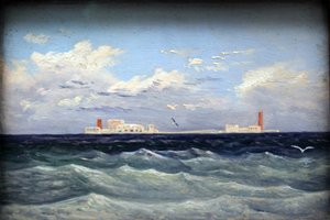 Mediterranean Island Fortress by Carl Gustav Carus