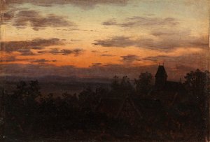 Landscape at Sunset by Carl Gustav Carus