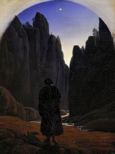 Pilgrims in the Rocky Valley. c. 1820 by Carl Gustav Carus
