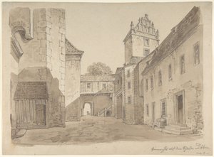 View of the Courtyard of the Castle at Döben by Carl Gustav Carus