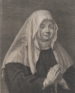 Portrait of a Praying Nun by Carl Guttenberg