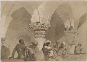 Pipe Smokers, Jerusalem by Carl Haag