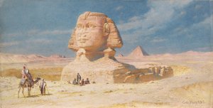 The Sphinx of Giza with the Pyramid of Mykerinos, 1874
